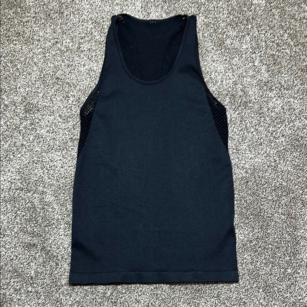 Fabletics black Sleeveless Tank Top mesh back. Stretch. Small/medium